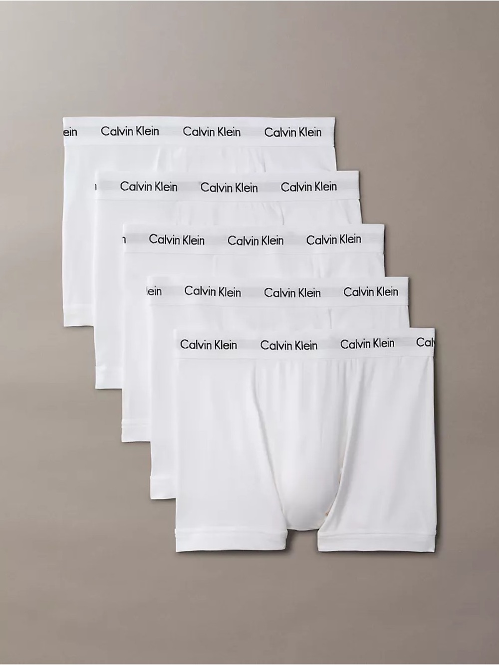 Calvin Klein White Cotton Stretch Boxer Briefs Classic Fit - Pack of 5